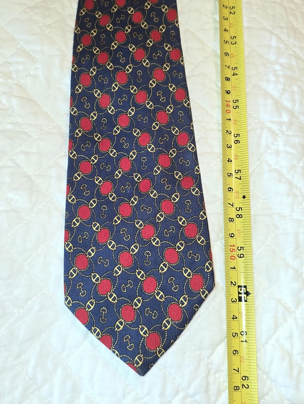 Nina Ricci Vintage 100% Silk Handmade Necktie